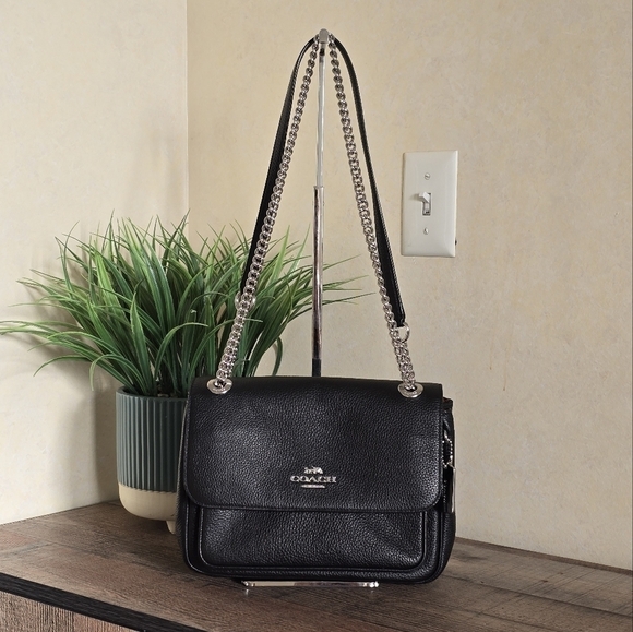 Coach Black Pebble Leather Klare 25 Crossbody Bag - Picture 4 of 10